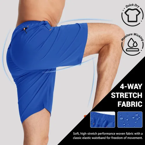 Miniatura 45 de TACVASEN Pantalones cortos deportivos para correr para hombre, 9 pulgadas, de secado rápido, pantalones cortos ligeros de verano, 3 bolsillos