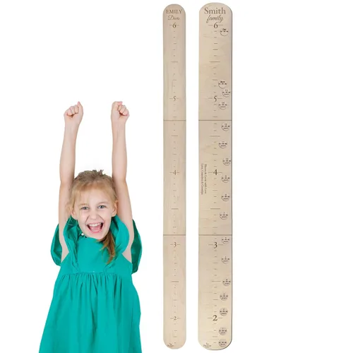 Miniatura 16 de Tabla de Crecimiento Personalizada de la Selva de Madera - Regla de Crecimiento Grabada para Niños, Tabla de Medición de Altura para Niños Bebés