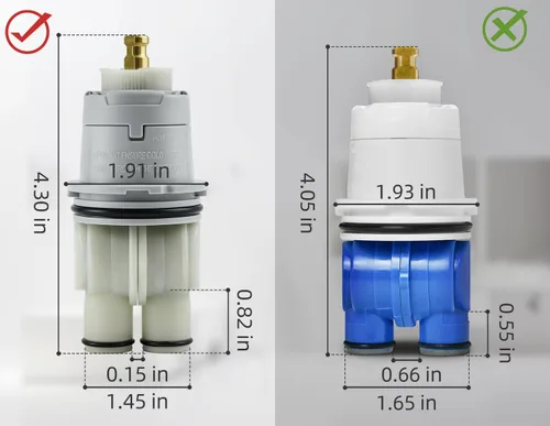Miniatura 4 de RP19804 Cartucho de ducha compatible con Delta series 1300/1400, grifo de bañera y ducha de mango único, reemplazo para cartucho de reparación