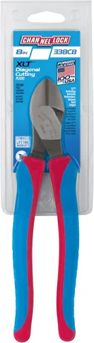 Miniatura 3 de Channellock Alicates de corte diagonal de 6 pulgadas de la serie E E336CB con junta XLT y empuñaduras azules código