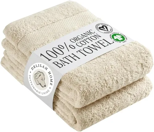 Miniatura 28 de Delilah Home Toallas de baño de algodón turco, suaves y absorbentes, 100% orgánicas, tejido grueso de 700 GSM, suaves para pieles sensibles, 6