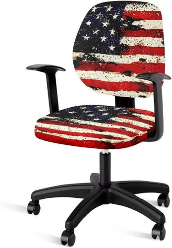 Miniatura 32 de Office Chair Covers with Arms Trendy American Flag Lightweight Computer Chair Slipcover Set of 2 Elastic Fabric Furniture Protector for Swivel