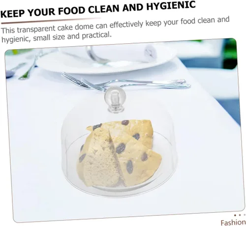 Miniatura 9 de SHOWERORO 2 cubiertas acrílicas para tartas, cúpulas de postre multifuncionales, protector de alimentos reutilizable para uso diario para fiestas