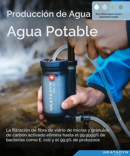 Miniatura 2 de Katadyn Hiker Pro - Filtro de agua con bomba manual para mochileros, campamentos, supervivencia de emergencia