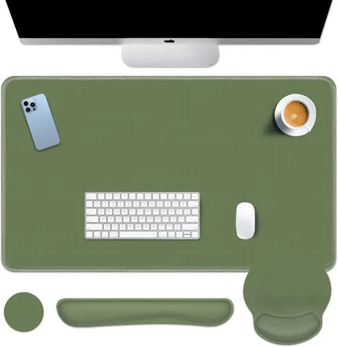 Miniatura 9 de Britimes Blue Sea - Juego de Alfombrilla de Teclado y Mouse Playa de Arena Rosa 4 en 1 Alfombrilla Grande + Reposamuñecas para Teclado +