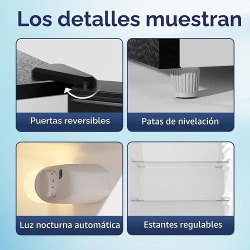 Miniatura 4 de BANGSON Refrigerador de 7.7 pies cúbicos con congelador, refrigerador de tamaño para apartamento con congelador superior, gran capacidad, ahorro
