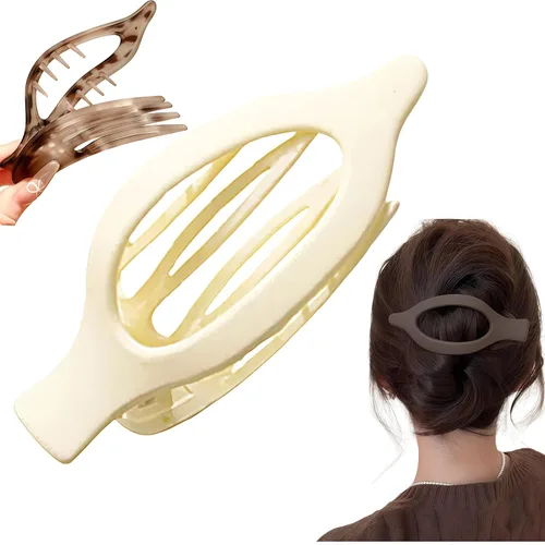 Miniatura 14 de Pinzas planas para el cabello para mujeres - 2026 Nuevas pinzas de garra planas para mujeres, pinzas de pico de pato para cabello grueso o fino