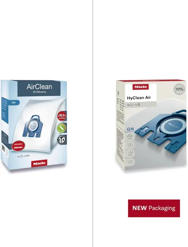 Miniatura 3 de Bolsas para aspiradora Miele Original GN AirClean 3D Efficiency para aspiradoras Miele Classic C1, Complete C2/C3, y S2/S5/S8, paquete de 4 bolsas