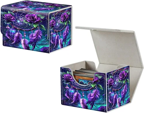 Miniatura 18 de MTG Commander - Caja de cartas intercambiables, más de 100 tarjetas con funda con funda de piel sintética, caja de almacenamiento de tarjetas