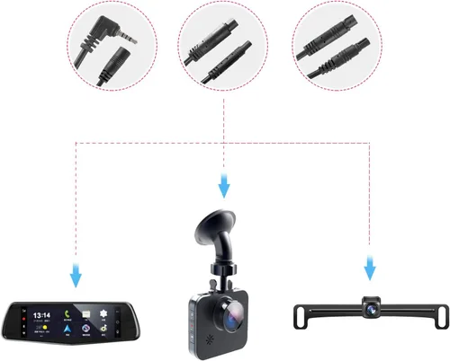 Miniatura 6 de Pixelman Cable de extensión de cámara de respaldo macho a hembra de 0.098 pulgadas, cable de extensión de cámara de visión trasera de 6.5 pies