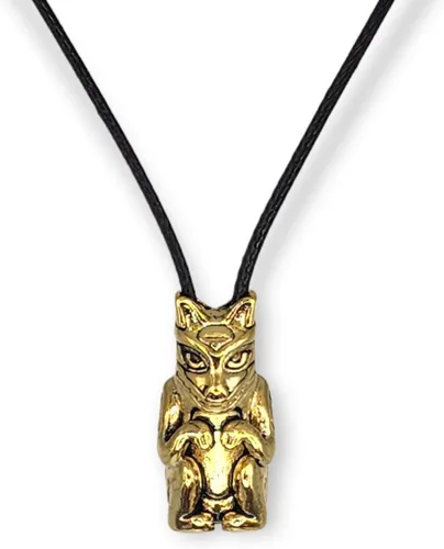 Miniatura 2 de Spirit Animal - Collar de cuentas tribales del zodiaco nativo americano, único, simbólico, inspirador, colgante de oro