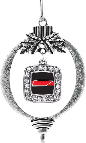 Miniatura 68 de Inspired Silver - Nana púrpura - Adorno de Navidad plateado - Adorno cuadrado para árbol de Navidad con circonita cúbica - Decoración colgante