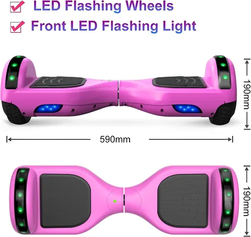 Miniatura 2 de SISIGAD Scooters for Kids Ages 7-12, with Built-in Bluetooth Speaker and 6.5" Colorful Lights Wheels, Safety Certified Self Balancing Scooter