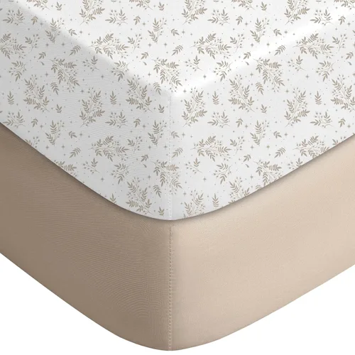 Miniatura 8 de Yoofoss Sábanas para cuna de bebé para niños y niñas, paquete de 2 sábanas bajeras para cuna estándar y colchón de niño pequeño, sábana de Zorro