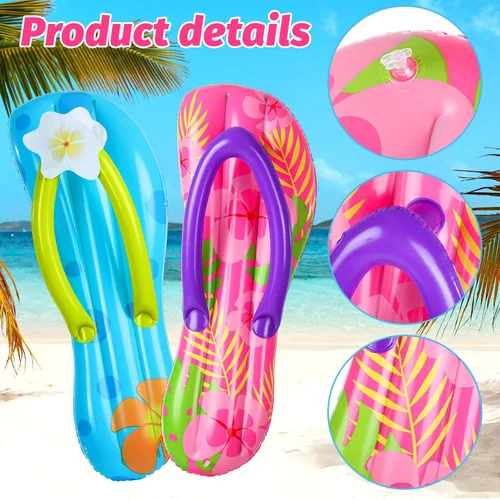 Miniatura 4 de JellyArch 4 pantuflas inflables para tabla de surf de 36 pulgadas, flotadores inflables para piscina, decoraciones de fiesta hawaiana Luau