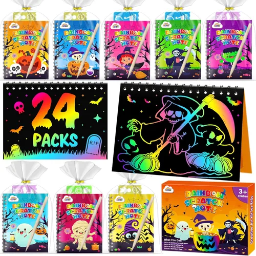 Miniatura 12 de ZMLM Paquete de 16 recuerdos de fiesta de arte arcoíris para niños de 4 a 8 años, bolsas de regalo de cumpleaños sin desorden, premios de aula de 1