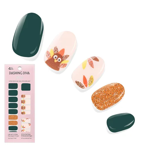 Miniatura 12 de Dashing Diva Flor Azul - Tiras de uñas de gel brillantes, sin rayos UV, resistentes al astillado, de larga duración, juego de manicura de 3 piezas