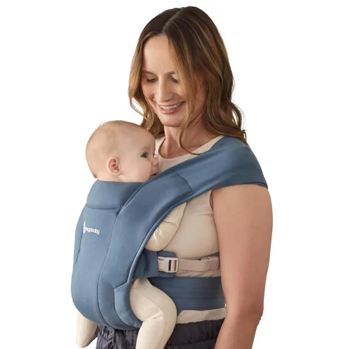 Miniatura 15 de Ergobaby Embrace Portabebés para Recién Nacidos hasta Niños Pequeños - Portabebés Ergonómicos Ligeros - Esenciales Acogedores (7-25 Libras), Tejido