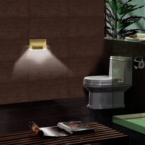 Miniatura 5 de Lámpara inteligente LED con sensor de cerradura de puerta, funciona con pilas, detector de movimiento con 4 LED para orificio de llave/cerradura