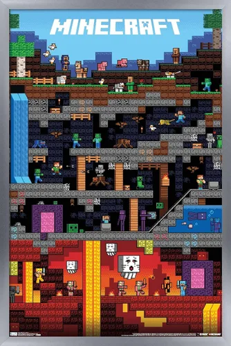 Miniatura 13 de Trends International Minecraft - Póster de pared Worldly, 22.375 x 34 pulgadas, versión sin marco