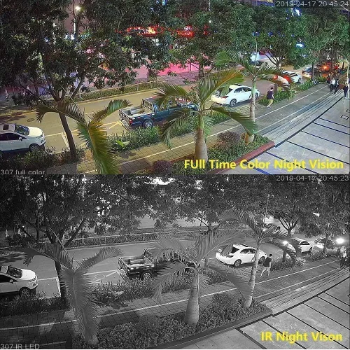 Miniatura 2 de Real HD 5MP Cámara de seguridad con visión nocturna a todo color, domo TVI, CCTV, con luces LED blancas visibles, visión nocturna de 65 pies, ángulo