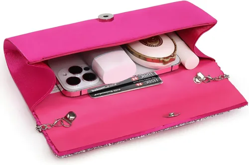 Miniatura 15 de Dasein Bolsos de mano para mujer, bolsos de noche formales con diamantes de imitación para boda, fiesta, baile de graduación, bolso elegante