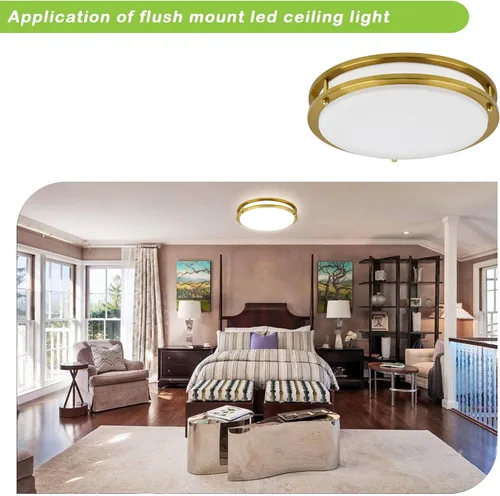Miniatura 3 de hykolity Accesorio de lámpara de techo LED de montaje empotrado de 10 pulgadas, 17W, 1100lm, 2700K/3000K/3500K/4000K/5000K Luces de techo