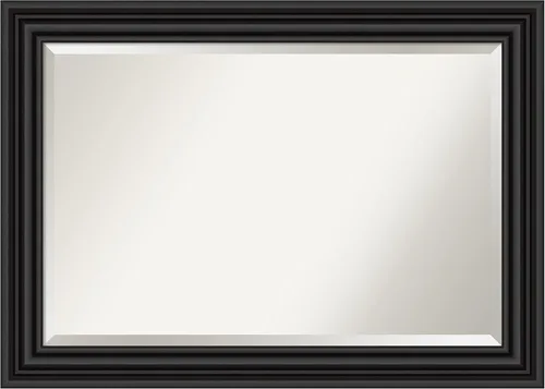 Miniatura 7 de Amanti Art Espejo de baño negro para sobre el fregadero, espejo de tocador rectangular negro colonial de 26 x 22 pulgadas, marco tradicional