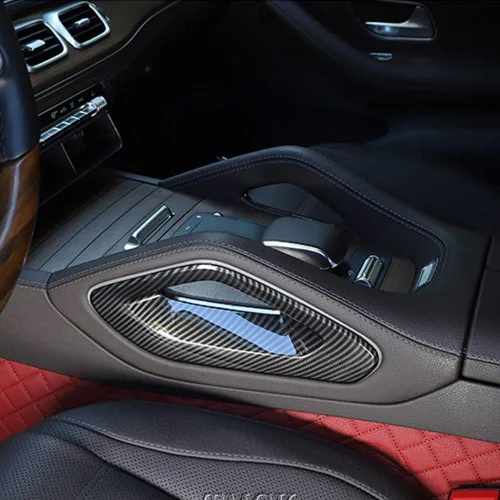 Miniatura 5 de Cubierta del reposabrazos lateral de control central para Mercedes Benz GLE W167 C167 GLS X167 Carbon Fiber Interior Accessories Decorative Cover