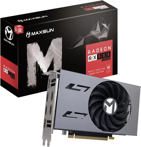 Miniatura 6 de maxsun AMD Radeon RX 580 8GB 2048SP GDDR5 - Tarjeta gráfica de video para computadora, GPU para PC Gaming 256-Bit DirectX 12 DVI, HDMI, DisplayPort