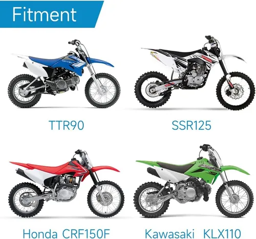 Miniatura 6 de HIAORS Agarraderas universales de goma suave de 0.866 in 7/8 pulgadas, compatibles con CRF50, XR50, KLX250, SSR125, Pit Bike CRF150F, CRF230F