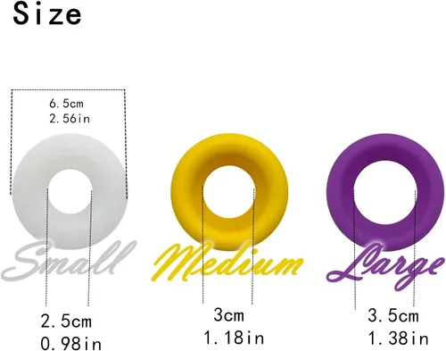 Miniatura 3 de 3 piezas de anillo de bomba de pene de silicona para hombre, accesorios extensores de pene, accesorios para extensor de erección de pene, repuesto