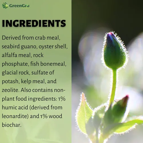 Miniatura 5 de GreenGro Flower Finisher - Fertilizante orgánico NPK y potenciador de floración grande para plantas en flor/nutrientes ideales para maximizar