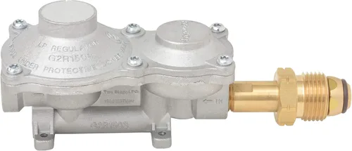 Miniatura 5 de Flame King - Regulador de propano LP de 2 etapas montado horizontalmente de 160,000 BTU con POL para casas rodantes, furgonetas, remolques