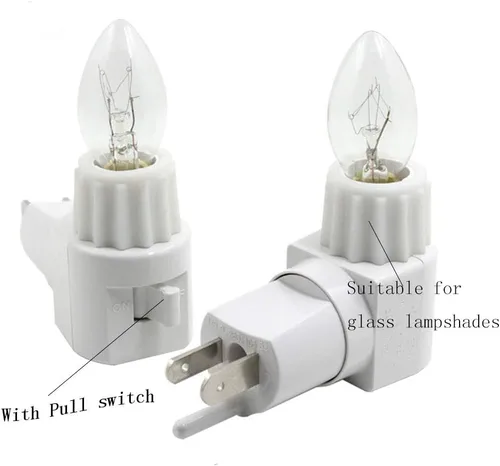 Miniatura 2 de TWDRTDD Luz nocturna enchufable, luz nocturna giratoria de 360° con interruptor de encendido y apagado, ideal para pantalla de cristal