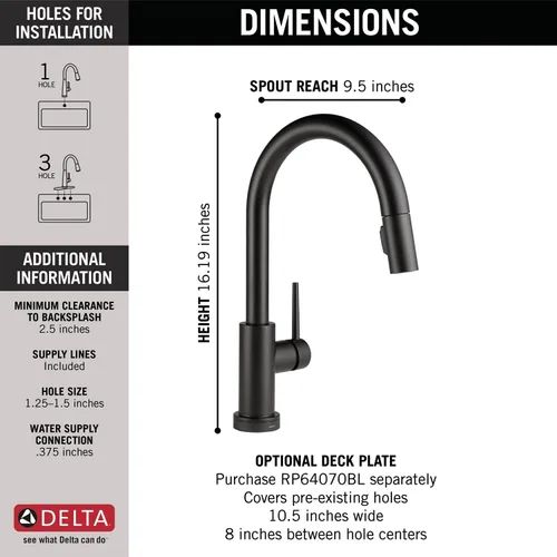 Miniatura 6 de Delta 9159TV-AR-DST - Grifo de cocina