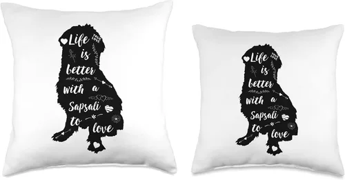 Miniatura 3 de Sapsali Gifts Almohada de diseño para amantes de los perros Sapsali, 16 x 16 pulgadas, multicolor