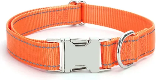 Miniatura 9 de Love Dream Collar reflectante para perro con hebilla de metal, collar de nailon ajustable de seguridad con hebilla de liberación rápida resistente