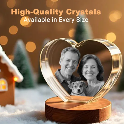 Miniatura 7 de Foto de Cristal 3D, Regalos Personalizados del Día de la Madre para Mujeres Hombres Esposa Marido Mamá Padre, Regalos Personalizados con Grabado