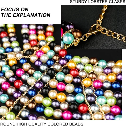 Miniatura 6 de Sujetador de cadena de cuerpo de perlas para mujer, sexy, bikini, cadena de hombro, collar de cadena para el cuerpo, cadena de moda, espectáculo
