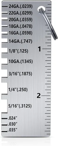 Miniatura 12 de ZeeDix 4 Piezas Hojas de Acero Inoxidable Calibre de Espesor para Soldadura - Herramienta de Medición de Calibre de Alambre, Calibre de Hoja