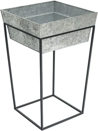 Miniatura 9 de Achla Designs Soporte para plantas Arne, 14" de alto con bandeja de cobre