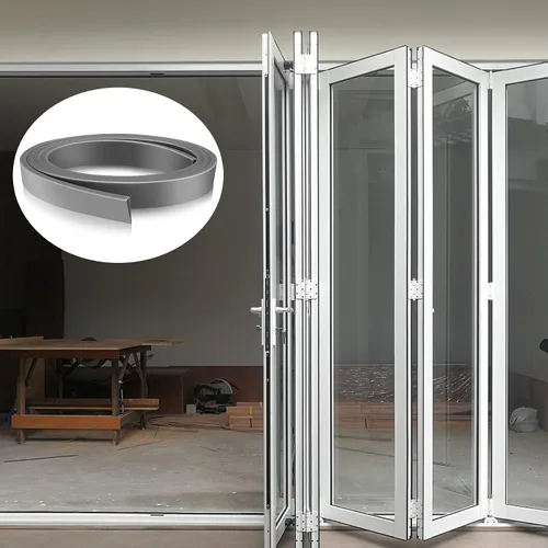 Miniatura 6 de 2 rollos de repuesto para puerta de tormenta de 37 pulgadas, sello de silicona en forma de Y, ajustable, burlete inferior para umbrales de tormenta