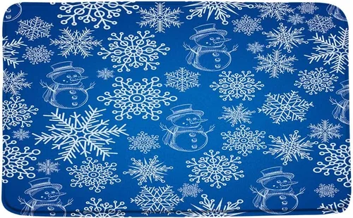 Miniatura 12 de GCTNBJL Juego de 3 alfombrillas de baño de Feliz Navidad, muñeco de nieve, copo de nieve, ramas, árbol, corazón, invierno, vacaciones, rústico