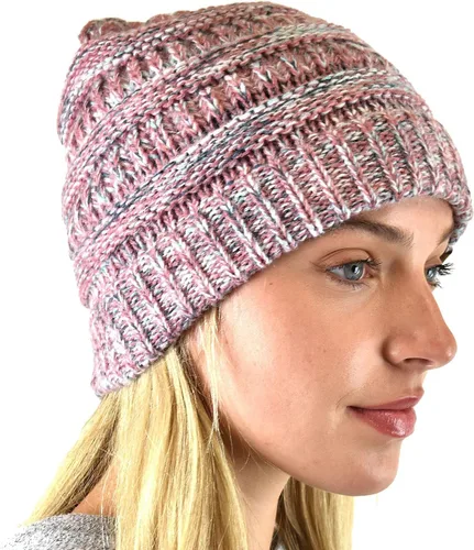 Miniatura 629 de C.C Trendy Warm Chunky Soft Stretch Cable Knit Beanie
