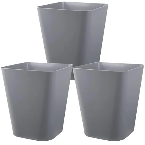 Heagoale Basurero de plástico pequeño para baño, cesta cuadrada de basura para baño, oficina, dormitorio, oficina en casa, debajo del escritorio,