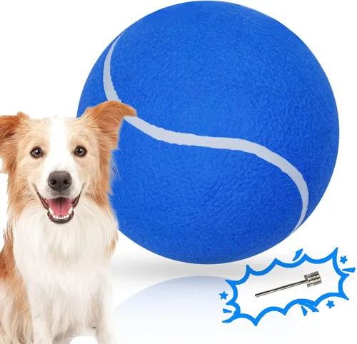 Miniatura 7 de Banfeng Pelota de tenis grande para perros, pelota de tenis gigante para perros, juguete grande para deportes al aire libre, regalo para perros