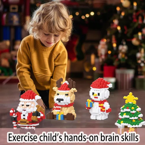 Miniatura 4 de Bloques de Construcción de Árbol de Navidad Compatible con Lego Navidad Micro Bloques Apilables Nuevos Juguetes Caja de Regalo de Vacaciones