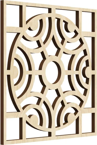 Miniatura 55 de Walton Paneles de pared decorativos de madera con calado, pequeños, 11 3/8 pulgadas de ancho x 11 3/8 pulgadas de alto x 1/4 pulgadas de alto, nogal