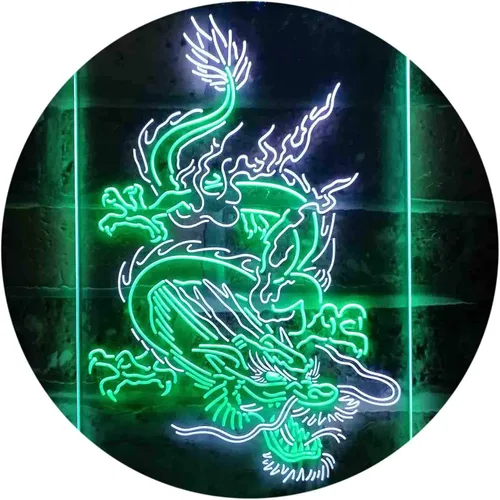 Miniatura 19 de ADVPRO Hombre Dragón Chino Cueva Garaje Tatuaje Dual Color LED Neon Sign Azul y Rojo 8 x 12 pulgadas st6s23-i3780-br